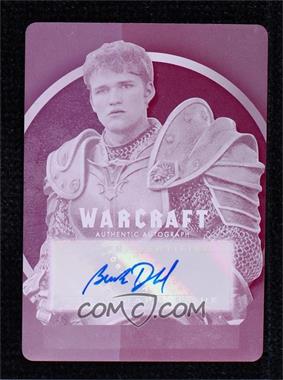 2016 Topps Warcraft - Autographs - Printing Plate Magenta #_BUDU - Burkely Duffield as Callan Lothar /1