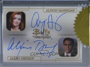 2017 Rittenhouse Buffy the Vampire Slayer Ultimate Collectors Set Series 3 - Multiple Set Purchase Incentive Dual Autographs #AHAD - Alyson Hannigan as Willow Rosenberg, Alexis Denisof as Wesley Wyndam-Pryce [Uncirculated]