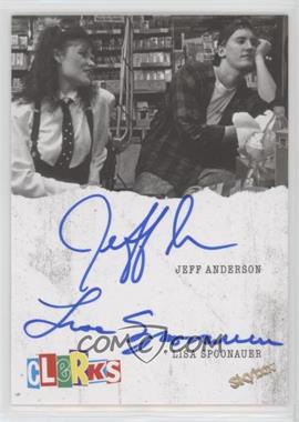 2017 Upper Deck Skybox Clerks - Dual Autographs Scene #A2AS - Jeff Anderson, Lisa Spoonauer - Courtesy of COMC.com
