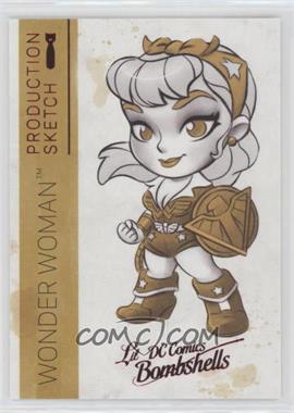 2018 Cryptozoic DC Bombshells Series II - Lil Golden Goddesses & Gods Production Sketches #A01 - Wonder Woman