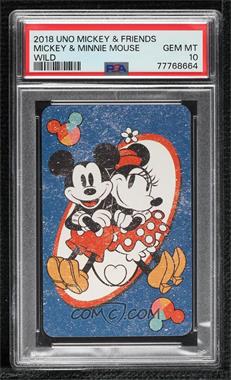 2018 Mattel Mickey Mouse & Friends Uno - [Base] #_WILD - Mickey Mouse, Minnie Mouse [PSA 10 GEM MT]