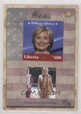 2018 The Bar Pieces of the Past Hybrid Edition - Icons Stamp/Relic #_HICL.1 - Hillary Clinton (Picture) /13