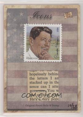 2018 The Bar Pieces of the Past Hybrid Edition - Icons Stamp/Relic #_RORE.2 - Ronald Reagan (USA Forever Stamp) /38