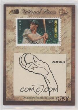 2018 The Bar Pieces of the Past National Edition - Legends Stamp/Relic #_JODI - Joe DiMaggio /58