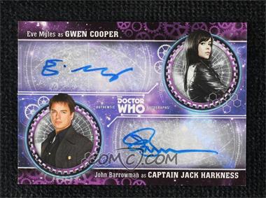 2018 Topps Doctor Who Signature Series - Dual Autographs #DWDA-BM - Eve Myles as Gwen Cooper, John Barrowman as Captain Jack Harkness /5