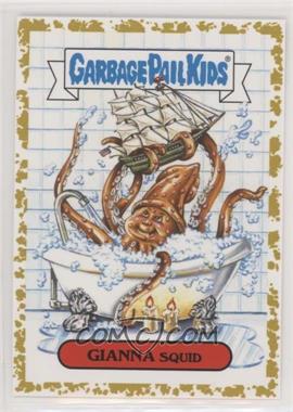 2018 Topps Garbage Pail Kids Oh, the Horror-ible - Folklore Monster Sticker - Fool's Gold #4b - Gianna Squid /50