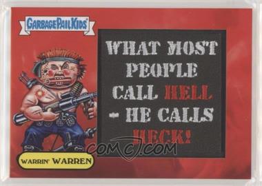 2018 Topps Garbage Pail Kids We Hate the '80s - Patch Cards #4a - Warrin' Warren /50