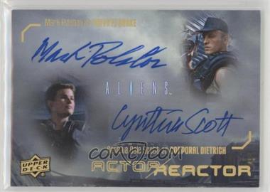 2018 Upper Deck Aliens Movie - Actor Reactor Dual Autographs #DR-DD - Mark Rolston, Cynthia Scott