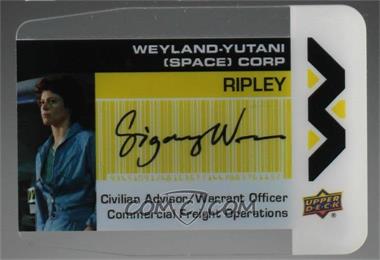 2018 Upper Deck Aliens Movie - WY Plexi Business Cards - Autographs #WY-RI - Sigourney Weaver