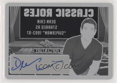 2019 Leaf Pop Century - Classic Roles - Printing Plate Black #CR-DC1 - Dean Cain /1