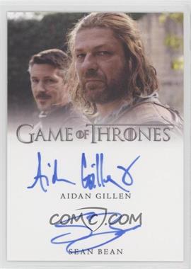 2019 Rittenhouse Game of Thrones Inflexions - Dual Autographs #_AGSB - Aidan Gillen as Petyr Baelish, Sean Bean as Eddard Stark