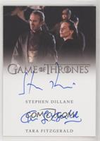 Stephen Dillane as Stannis Baratheon, Tara Fitzgerald as Selyse Baratheon