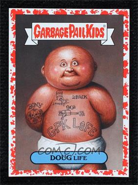 2019 Topps Garbage Pail Kids: We Hate the '90s - '90s Music & Celebrities Sticker - Bloody Nose #6a - DOUG LIFE /75