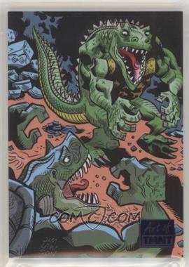 2019 Topps The Art of TMNT (Teenage Mutant Ninja Turtles) - [Base] - Purple #81 - New Visions - Dino Raph and Leatherhead (Jim Lawson) /50