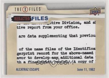 2019 Upper Deck X-Files: UFOs and Aliens - Redacted Files #FBI-1 - Level One - Alcatraz Escape