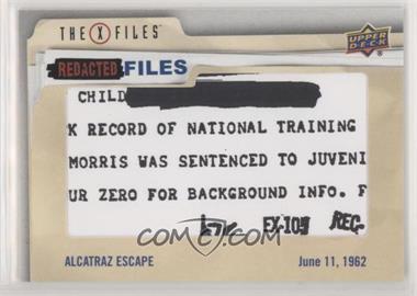 2019 Upper Deck X-Files: UFOs and Aliens - Redacted Files #FBI-1 - Level One - Alcatraz Escape