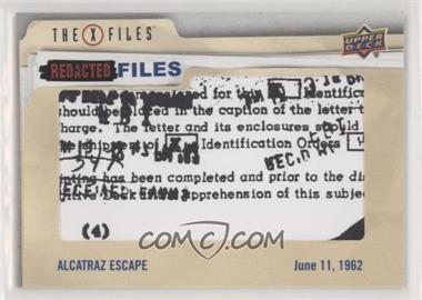 2019 Upper Deck X-Files: UFOs and Aliens - Redacted Files #FBI-1 - Level One - Alcatraz Escape