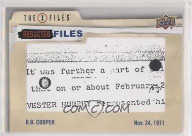 2019 Upper Deck X-Files: UFOs and Aliens - Redacted Files #FBI-14 - Level One - D.B. Cooper