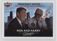 Ronald Reagan and Harry Caray