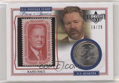 2020 Decision 2020 - Pieces of America Quarter/Stamp Set #POA-18 - Rand Paul /20