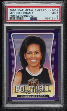 2020 Leaf Metal Political Edition - [Base] - Purple Prismatic #PE-09 - Michelle Obama /20 [PSA 9 MINT]