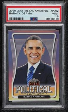 2020 Leaf Metal Political Edition - [Base] #PE-02 - Barack Obama /50 [PSA 9 MINT]