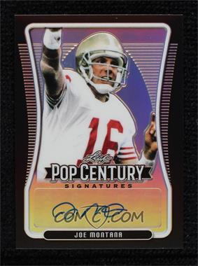 2020 Leaf Pop Century - [Base] - Black #BA-JM1 - Joe Montana /10