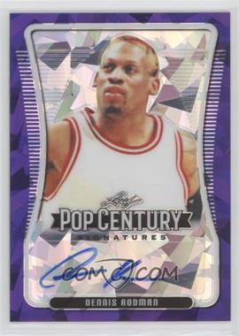 2020 Leaf Pop Century - [Base] - Purple Crystals #BA-DR3 - Dennis Rodman /7