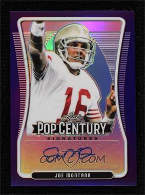 2020 Leaf Pop Century - [Base] - Purple #BA-JM1 - Joe Montana /20