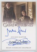 Julian Glover as Grand Maester Pycelle, Dean-Charles Chapman as King Tommen Bar…