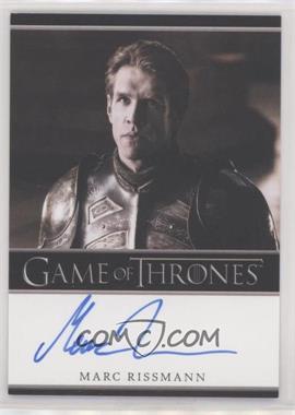 2020 Rittenhouse Game of Thrones The Complete Series - Bordered Autographs #_MARI - Marc Rissmann as Harry Strickland