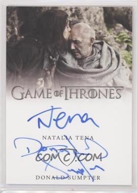 2020 Rittenhouse Game of Thrones The Complete Series - Dual Autographs #_NTDS - Natalia Tena, Osha, Donald Sumpter, Maester Luwin