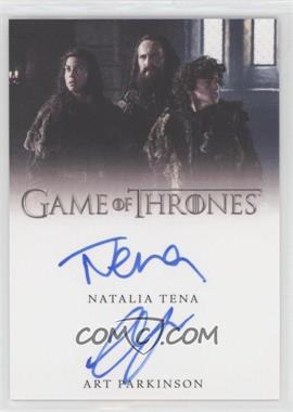 2020 Rittenhouse Game of Thrones The Complete Series - Full Bleed Autographs #_NTAP - Natalia Tena as Osha, Art Parkinson as Rickon Stark