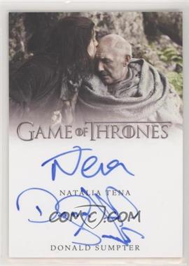 2020 Rittenhouse Game of Thrones The Complete Series - Full Bleed Autographs #_NTDS - Natalia Tena as Osha, Donald Sumpter as Maester Luwin