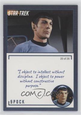 2020 Rittenhouse Star Trek: The Original Series Archives and Inscriptions - [Base] #2.20 - Spock ("I object to intellect…")