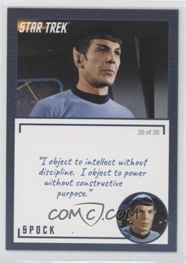 2020 Rittenhouse Star Trek: The Original Series Archives and Inscriptions - [Base] #2.20 - Spock ("I object to intellect…")