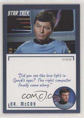 2020 Rittenhouse Star Trek: The Original Series Archives and Inscriptions - [Base] #3.17 - Dr. McCoy ("Did you see the love…")