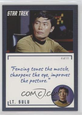 2020 Rittenhouse Star Trek: The Original Series Archives and Inscriptions - [Base] #6.4 - Lt. Sulu ("Fencing tones the muscle…")