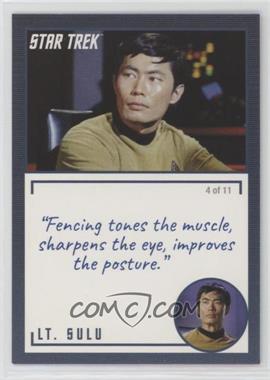 2020 Rittenhouse Star Trek: The Original Series Archives and Inscriptions - [Base] #6.4 - Lt. Sulu ("Fencing tones the muscle…")