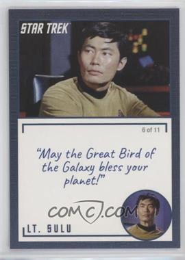 2020 Rittenhouse Star Trek: The Original Series Archives and Inscriptions - [Base] #6.6 - Lt. Sulu ("May the Great Bird…")