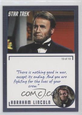 2020 Rittenhouse Star Trek: The Original Series Archives and Inscriptions - [Base] #94.19 - Abraham Lincoln ("There is nothing good in…")