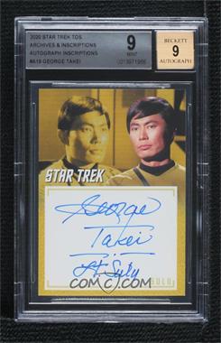 2020 Rittenhouse Star Trek: The Original Series Archives and Inscriptions - Inscription Autographs #A19.2 - George Takei as Sulu ("As Lt. Sulu") [BGS 9 MINT]