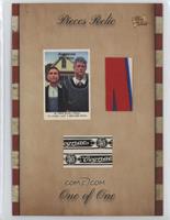 Bill Clinton, Hillary Clinton (Election Pennant & Vintage Cigar Label 1) #/1