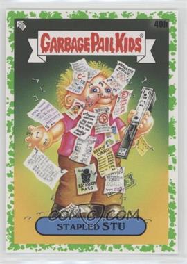 2020 Topps Garbage Pail Kids Late to School - [Base] - Booger Green #40b - Stapled Stu