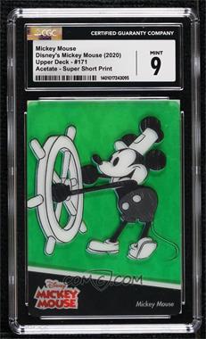2020 Upper Deck Disney's Mickey Mouse - [Base] - Acetate #171 - SSP - Mickey Mouse [CGC 9 Mint]