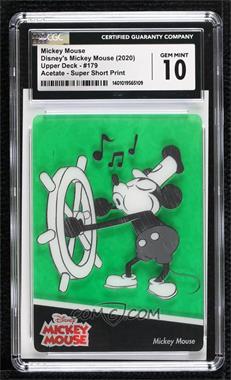 2020 Upper Deck Disney's Mickey Mouse - [Base] - Acetate #179 - SSP - Mickey Mouse [CGC 10 Gem Mint]
