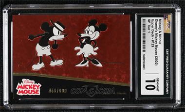 2020 Upper Deck Disney's Mickey Mouse - [Base] #129 - SP Tier 1 - Mickey & Minnie /999 [CGC 10 Gem Mint]