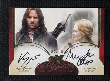 2021 Cryptozoic Middle Earth CZX - Dual Autograph #VM-MO - Viggo Mortensen as Aragorn, Miranda Otto as Eowyn /50