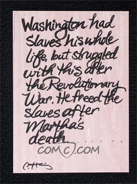 2021 Historic Autographs Famous Americans - Sketch Cards #_WSCH - Washington's Slaves by Crystal Haring /1