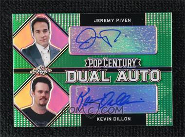 2021 Leaf Metal Pop Century - Dual Autographs - Green Rainbow #DA-07 - Jeremy Piven, Kevin Dillon /4